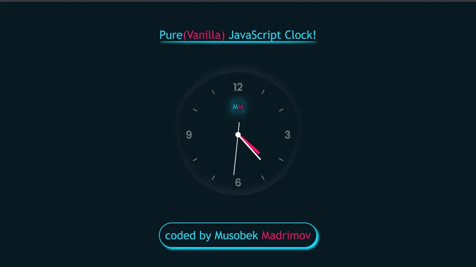 Vanilla JS clock