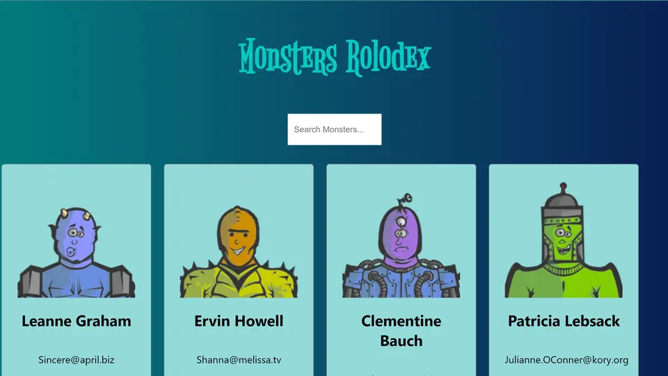 Monsters Rolodex